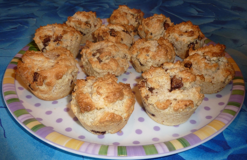 Muffins cocco e cioccolato senza glutine