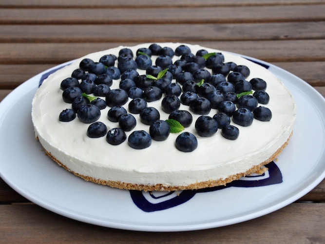 Cheesecake ai mirtilli senza glutine