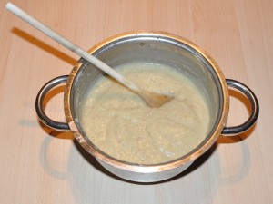 crema-patate-funghi-nocciole-cottura