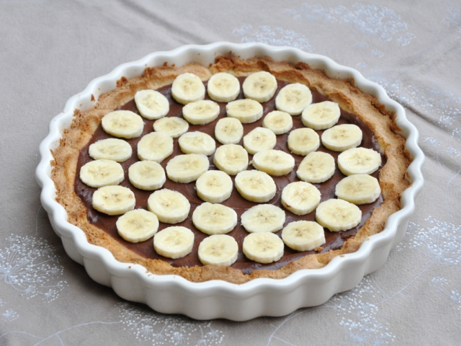 Crostata alla nutella e banane