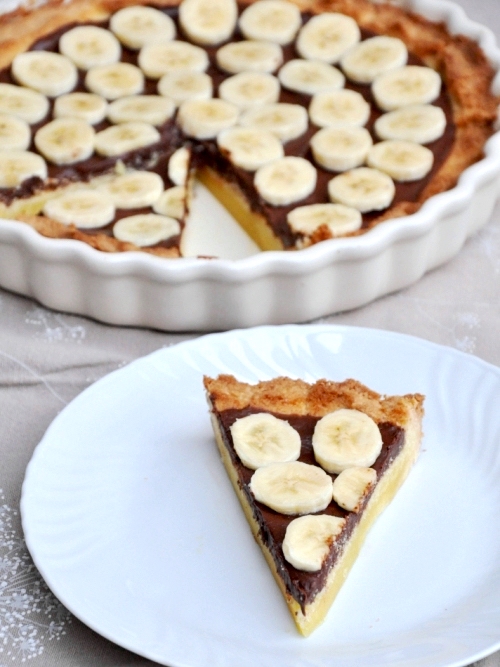 Crostata alla nutella e banane