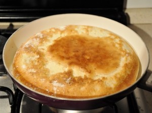 Cottura focaccia in padella