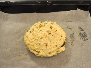 focaccia-senza-glutine-zucchine-speck-preparazione