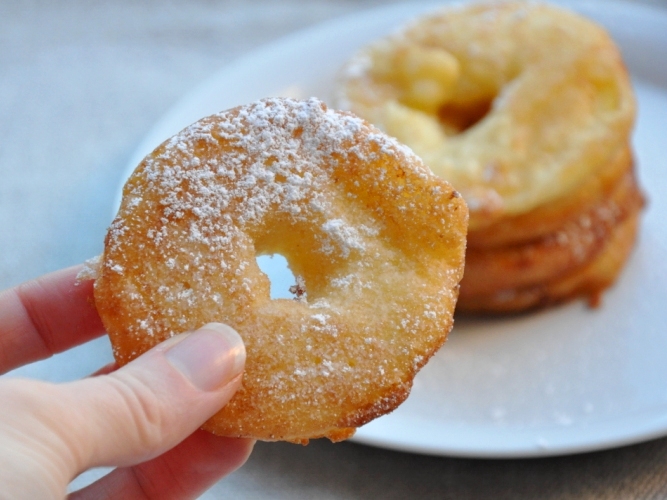 Frittelle alle mele con la farina di riso senza glutine