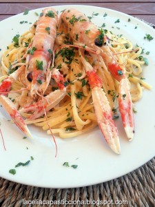 Linguine agli scampi senza glutine Linguine agli scampi senza glutine