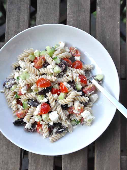 Pasta fredda senza glutine alla greca