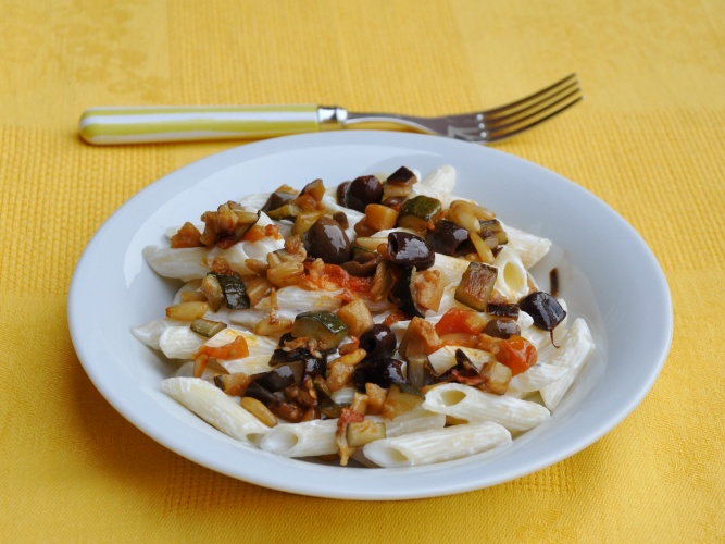 Pasta con ricotta e vedure senza glutine