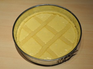 Decorazione pastiera di riso senza glutine