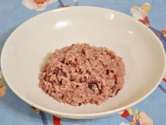Ricetta risotto al radicchio e taleggio