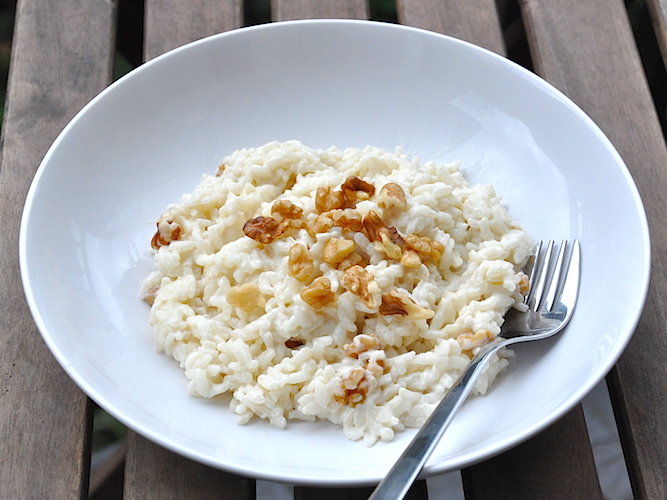 Ricetta risotto robiola e noci