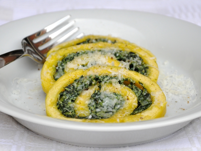 Rotolo di spinaci senza glutine