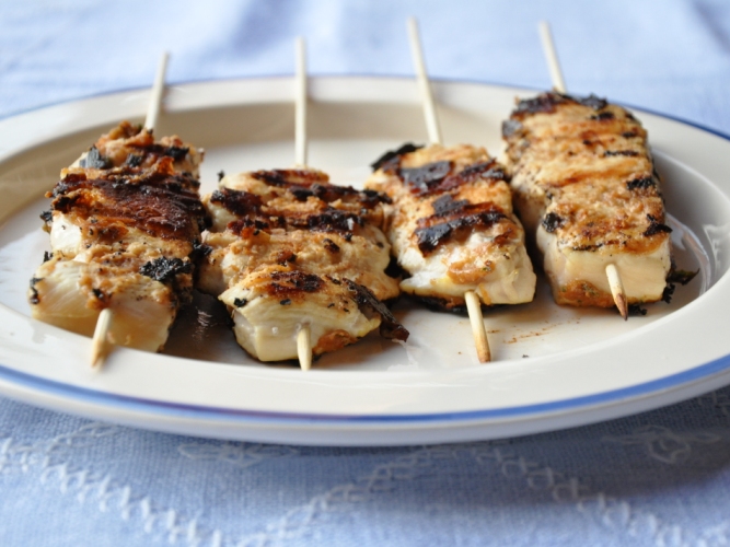 Spiedini di pollo con salsa Satay