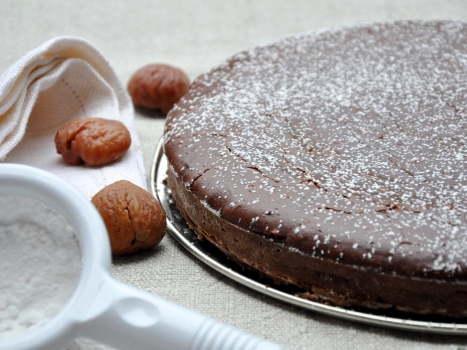 Torta di castagne senza glutine