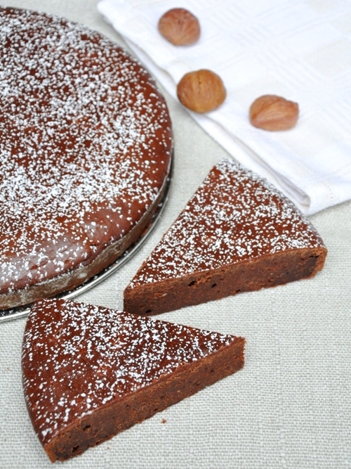 Torta di castagne e cioccolato senza glutine