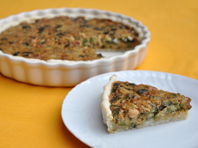 Torta salata senza glutine alle zucchine e nocciole