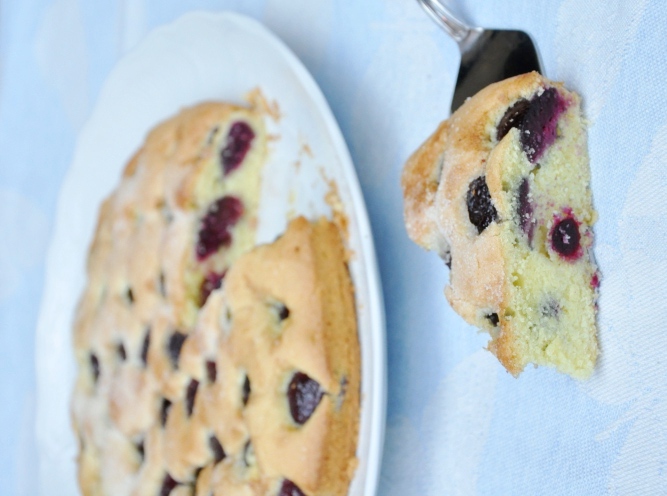 Torta senza lievito alle ciliegie senza glutine