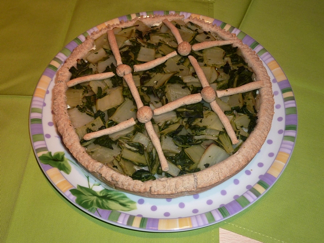 Torta salata al grano saraceno con bieta e robiola senza glutine