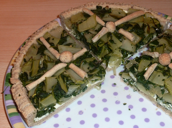 Torta salata al grano saraceno con bieta e robiola senza glutine