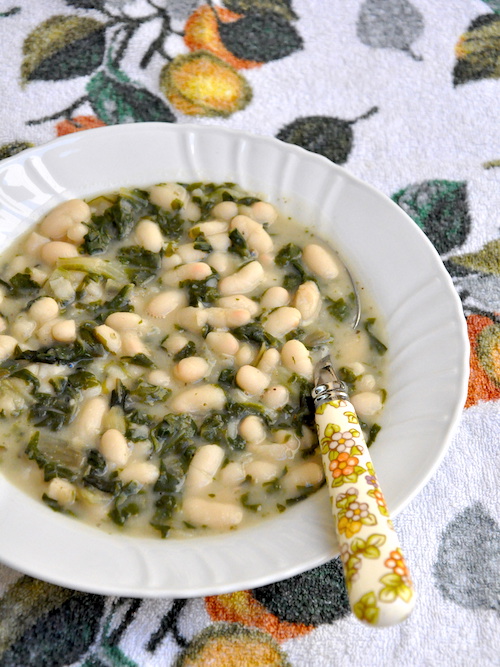 Zuppa velocissima con bieta e fagioli cannellini